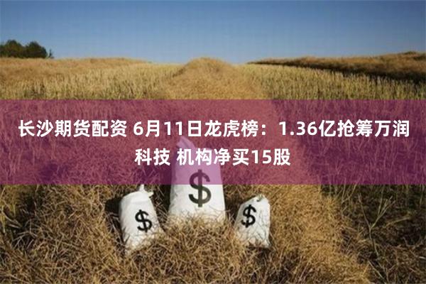 长沙期货配资 6月11日龙虎榜：1.36亿抢筹万润科技 机构净买15股